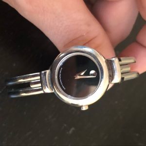 Authentic Movado women’s sliver watch.